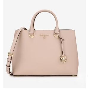 Michael Kors Edith Saffiano leather Soft  pink small Satchel